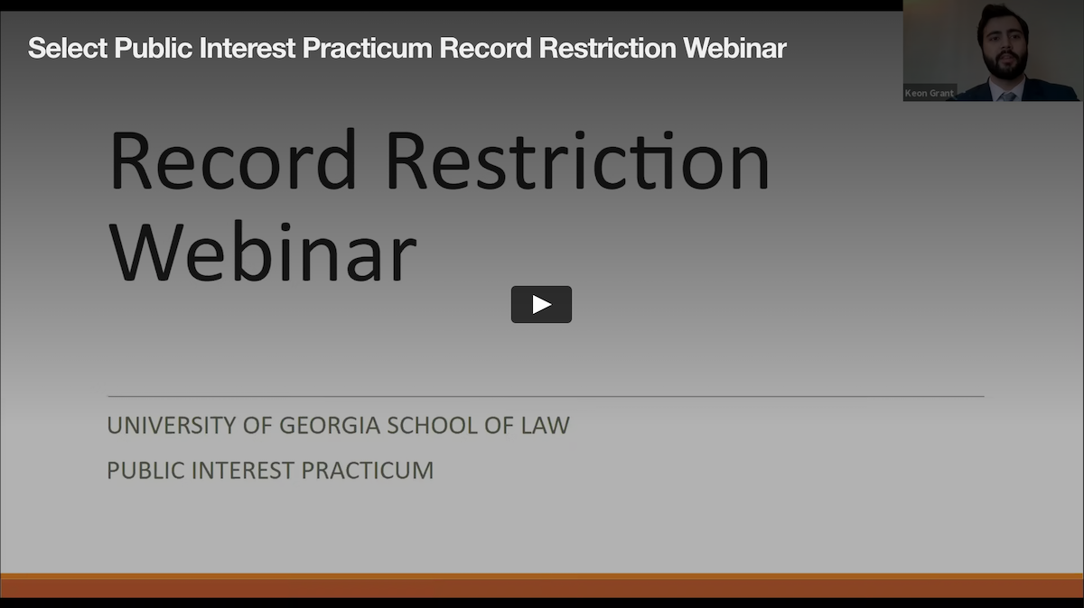 Screenshot of Record Restriction Webinar